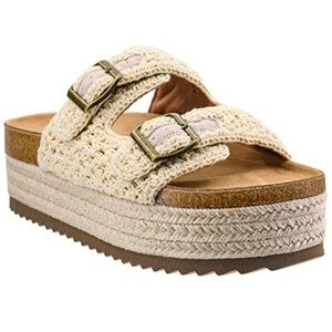 HEY GIRL BY CORKYS WOMEN'S NO FILTER PLATFORM SIZE 8